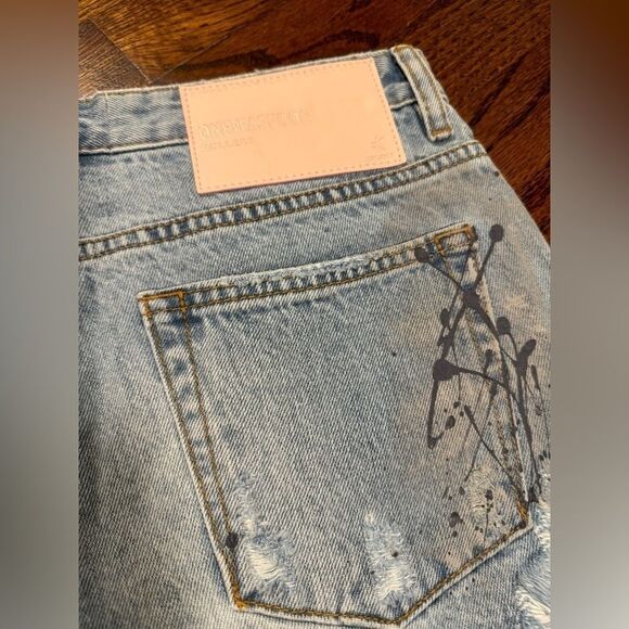 Free People One Teaspoon Fleetwood Artiste Rollers Denim Shorts Size 25 - Picture 9 of 9